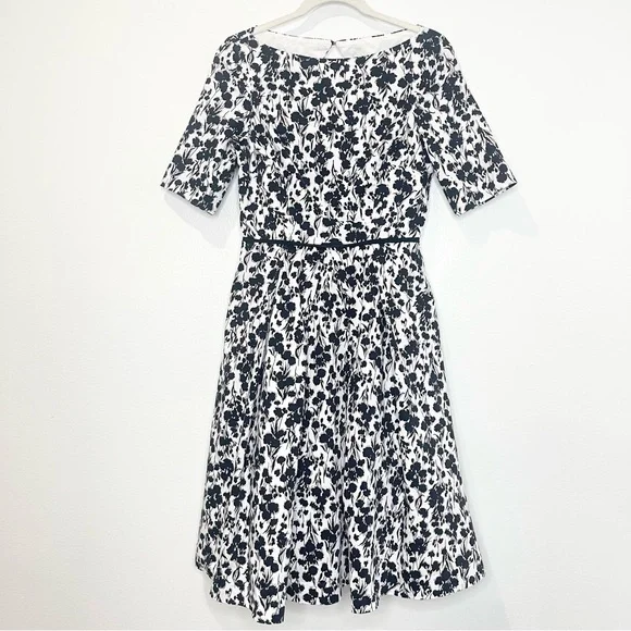 maggy london black and white dress Maggy London Dress Womens 2 Black White Floral Satin Sheath Cocktail Party